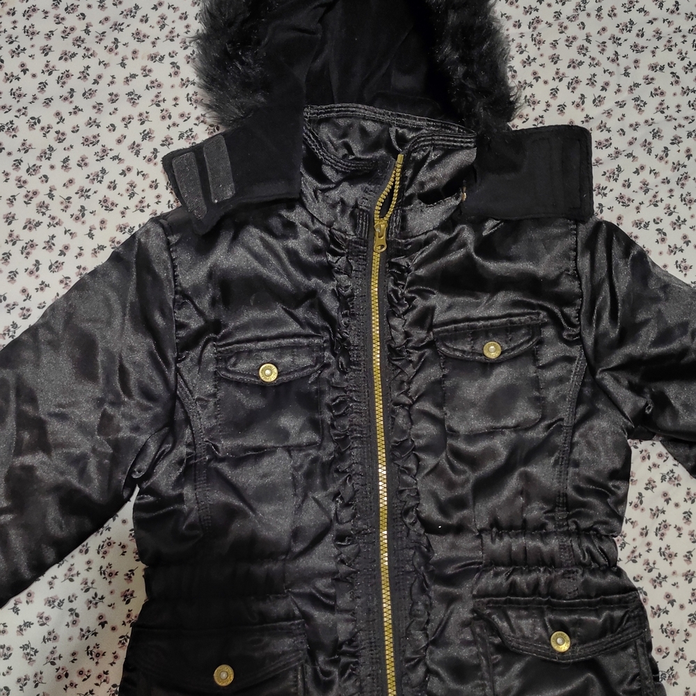 Black Fur Lined Hood Big Chill Coat